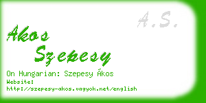 akos szepesy business card